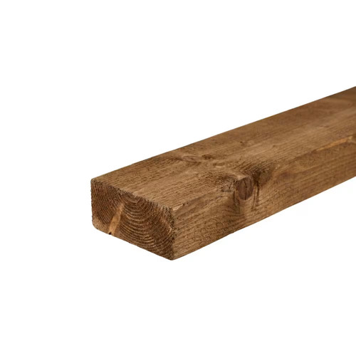 Brown treated railway sleeper - brown,