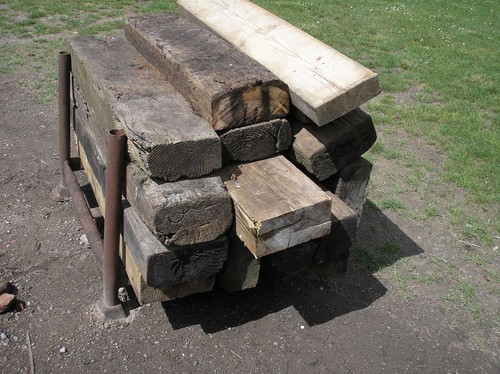 Railway sleepers reclaimed - railway, sleepers,