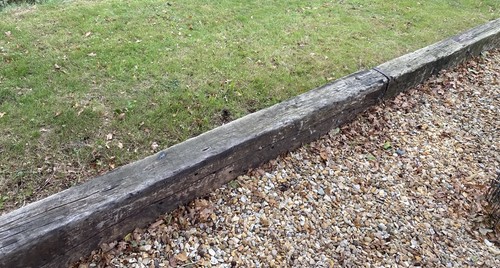 Two oak railway sleepers - two,