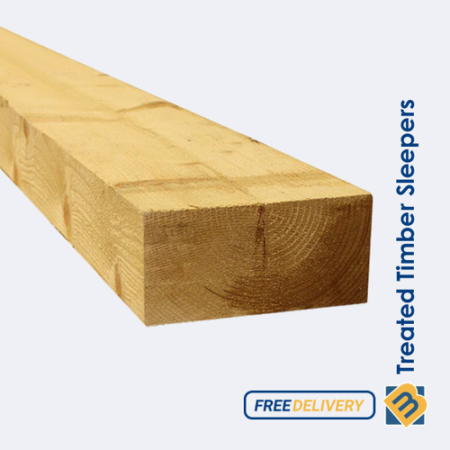 Treated timber railway - treated,