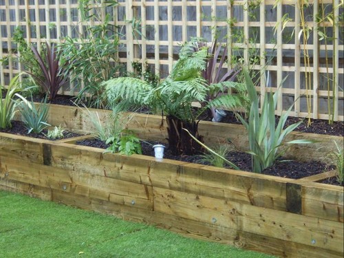 New treated timber garden - treated,