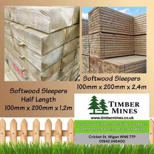 Treated softwood railway - treated,