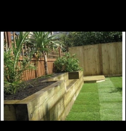 New treated timber garden - treated,