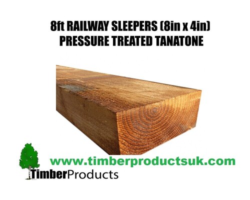8ft railway sleepers pressure - sleepers,